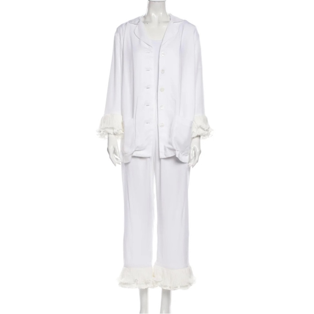 Sleeper Pierrot Ruffle-Trim Party Pajama Set - size xs